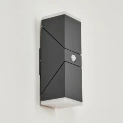 Applique murale d'extérieur Toogong LED Anthracite, 2 lumières, Détecteur de mouvement