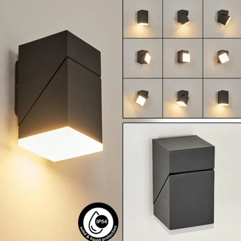 Applique murale d'extérieur Toogong LED Anthracite, 1 lumière