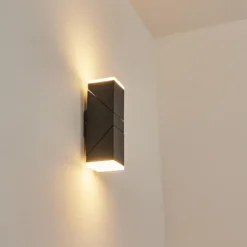 Applique murale d'extérieur Toogong LED Anthracite, 2 lumières