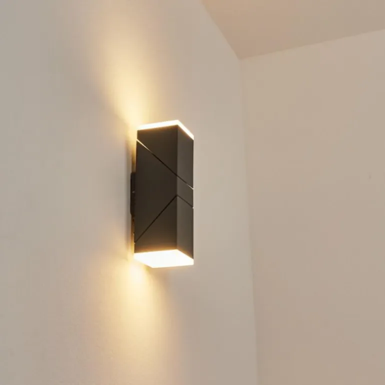 Applique murale d'extérieur Toogong LED Anthracite, 2 lumières