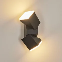 Applique murale d'extérieur Toogong LED Anthracite, 2 lumières