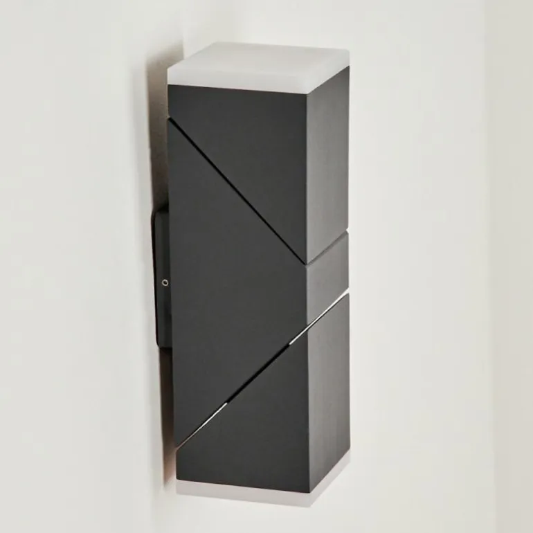 Applique murale d'extérieur Toogong LED Anthracite, 2 lumières