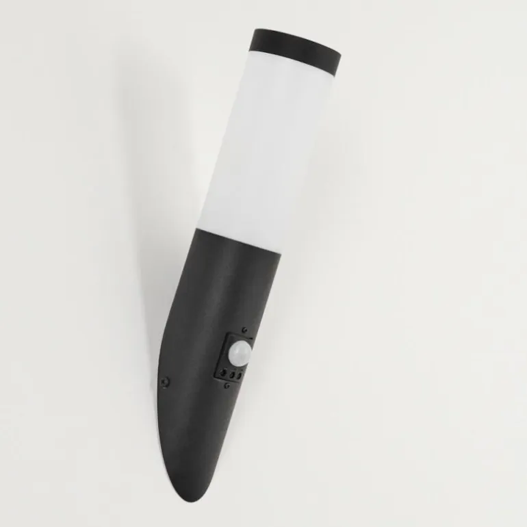 Applique murale d'extérieur Ruti Noir, 1 lumière, Détecteur de mouvement