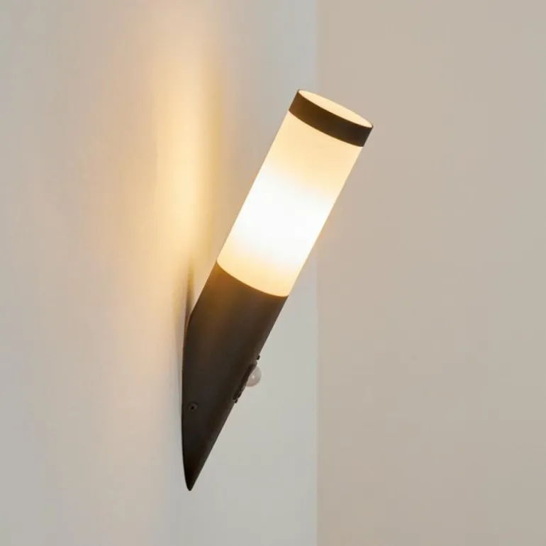 Applique murale d'extérieur Ruti Noir, 1 lumière, Détecteur de mouvement