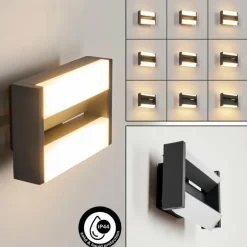 Applique murale d'extérieur Ramalheira LED Anthracite, 1 lumière