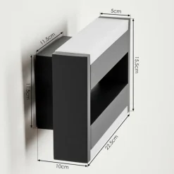 Applique murale d'extérieur Ramalheira LED Anthracite, 1 lumière