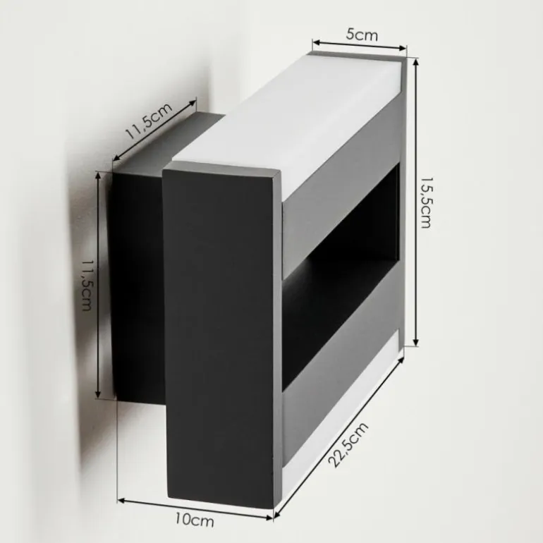 Applique murale d'extérieur Ramalheira LED Anthracite, 1 lumière