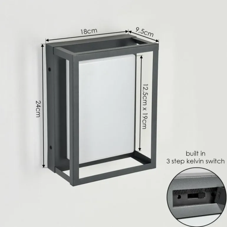 Applique murale d'extérieur Nonza LED Anthracite, 1 lumière