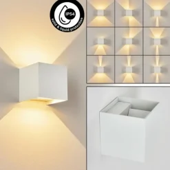 Applique murale d'extérieur Tamarin LED Blanc, 2 lumières
