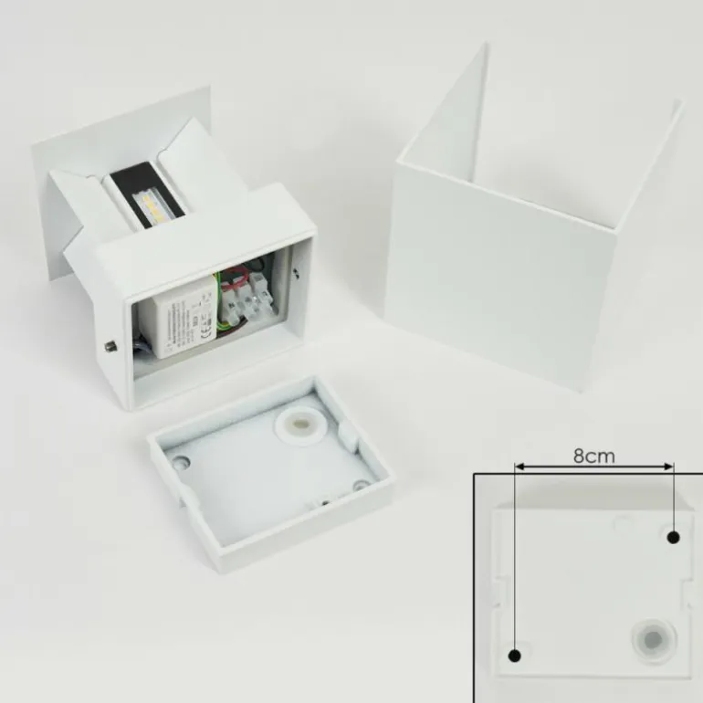 Applique murale d'extérieur Tamarin LED Blanc, 2 lumières