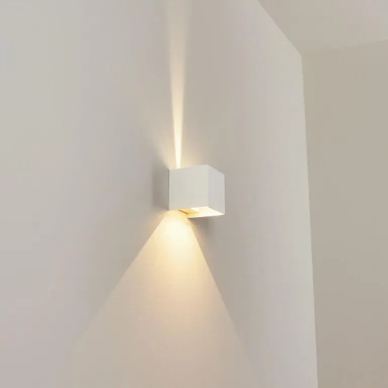 Applique murale d'extérieur Tamarin LED Blanc, 2 lumières