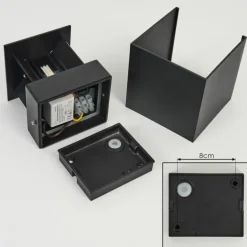 Applique murale d'extérieur Tamarin LED Noir, 2 lumières