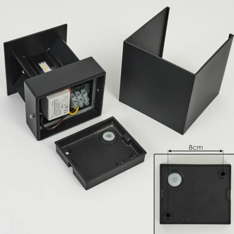 Applique murale d'extérieur Tamarin LED Noir, 2 lumières