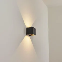 Applique murale d'extérieur Tamarin LED Noir, 2 lumières