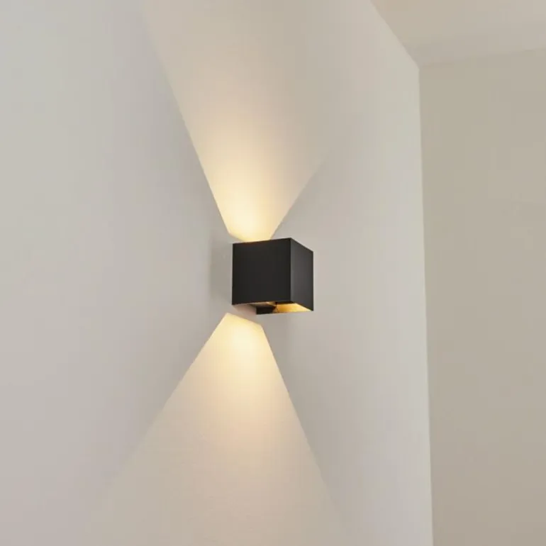 Applique murale d'extérieur Tamarin LED Noir, 2 lumières