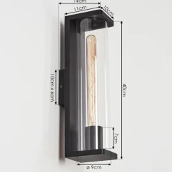 Applique murale d'extérieur Mataka Noir, 1 lumière