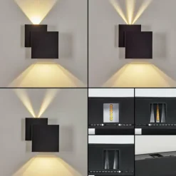 Applique murale d'extérieur Colare LED Noir, 1 lumière