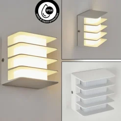 Applique murale d'extérieur Guichard LED Blanc, 1 lumière