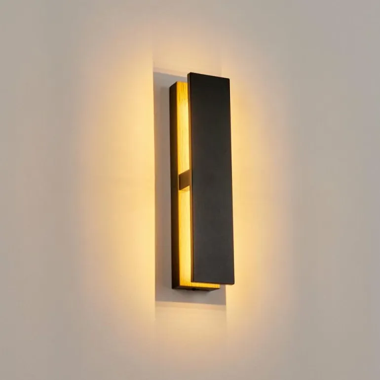 Applique murale d'extérieur Berna LED Couleur bois, 1 lumière