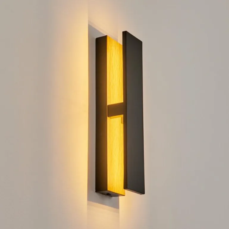 Applique murale d'extérieur Berna LED Couleur bois, 1 lumière