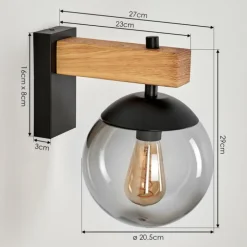 Applique murale d'extérieur Pampita Couleur bois, 1 lumière