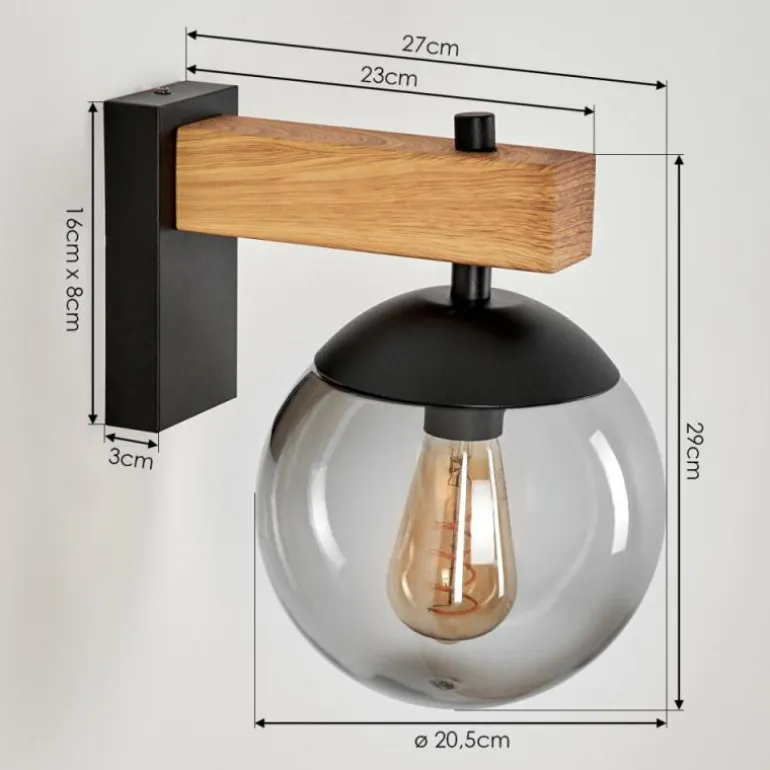 Applique murale d'extérieur Pampita Couleur bois, 1 lumière