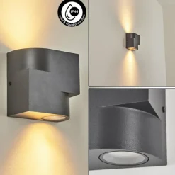 Applique murale d'extérieur Lolog Anthracite, 2 lumières
