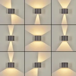 Applique murale d'extérieur Tamarin LED Anthracite, 2 lumières