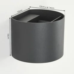 Applique murale d'extérieur Tamarin LED Anthracite, 2 lumières