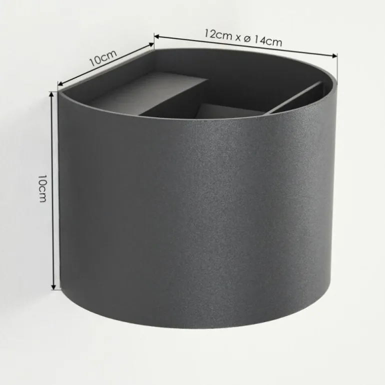 Applique murale d'extérieur Tamarin LED Anthracite, 2 lumières