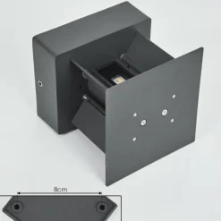 Applique murale d'extérieur Tamarin LED Anthracite, 2 lumières