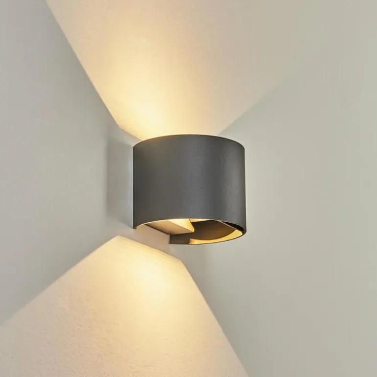 Applique murale d'extérieur Tamarin LED Anthracite, 2 lumières