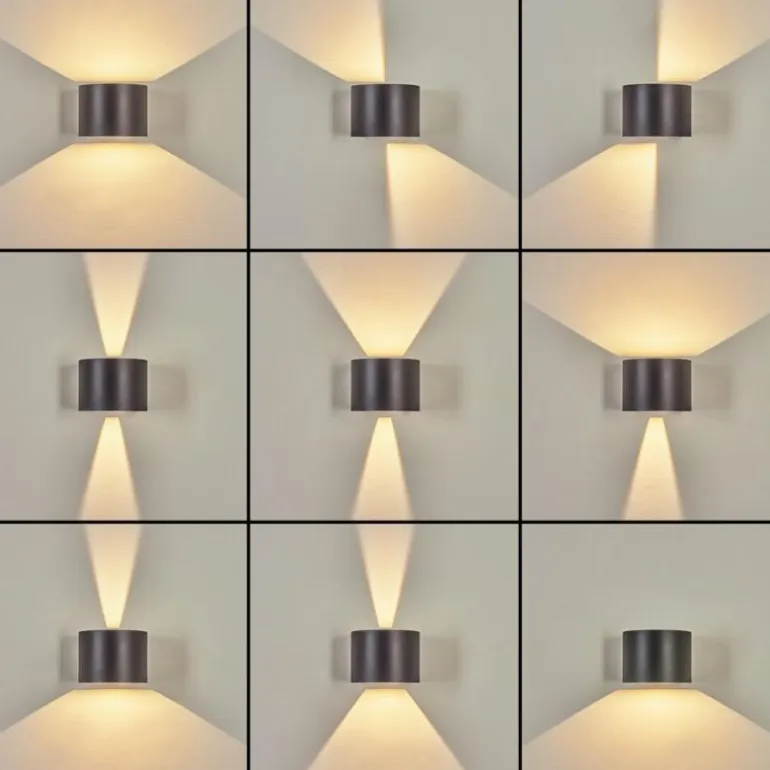 Applique murale d'extérieur Tamarin LED Noir, 2 lumières