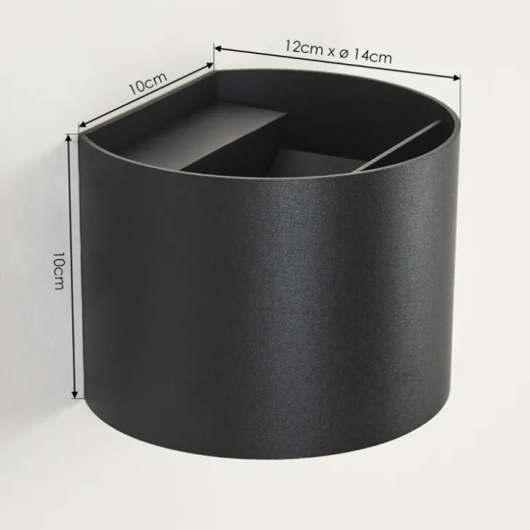 Applique murale d'extérieur Tamarin LED Noir, 2 lumières
