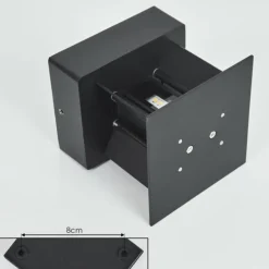Applique murale d'extérieur Tamarin LED Noir, 2 lumières