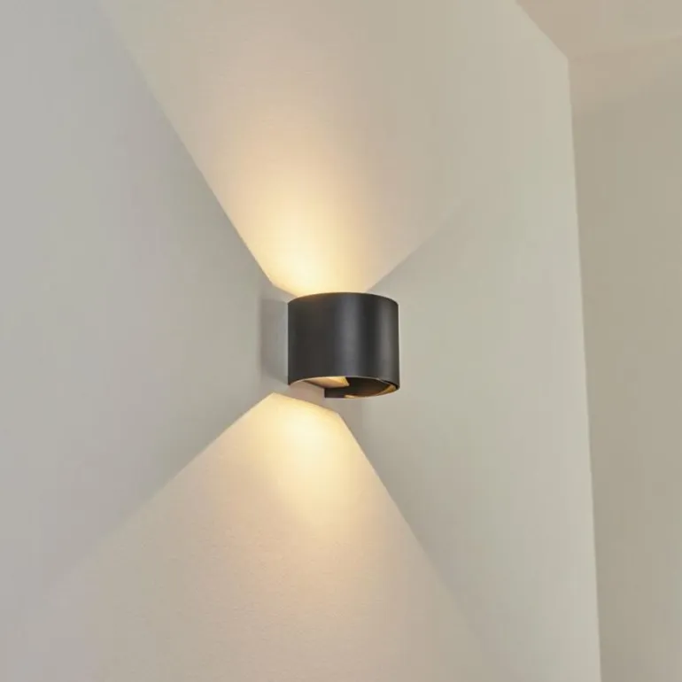 Applique murale d'extérieur Tamarin LED Noir, 2 lumières