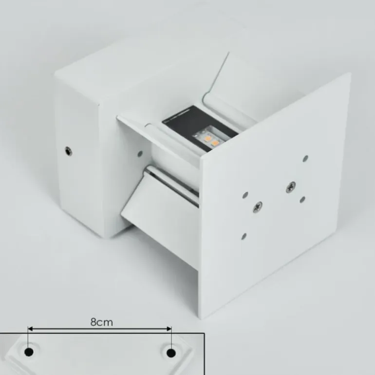 Applique murale d'extérieur Tamarin LED Blanc, 2 lumières
