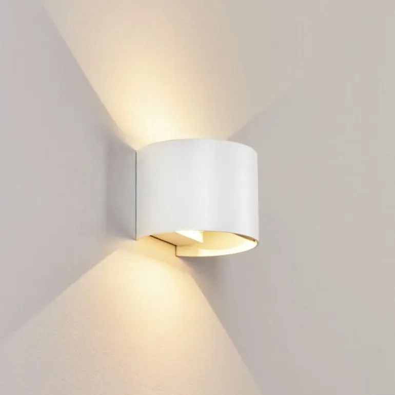 Applique murale d'extérieur Tamarin LED Blanc, 2 lumières