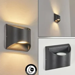 Applique murale d'extérieur Suriyaco LED Noir, 2 lumières