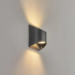 Applique murale d'extérieur Suriyaco LED Noir, 2 lumières