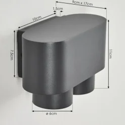 Applique murale d'extérieur Guampacha Anthracite, 2 lumières