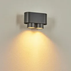 Applique murale d'extérieur Guampacha Anthracite, 2 lumières