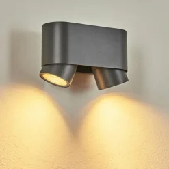 Applique murale d'extérieur Guampacha Anthracite, 2 lumières
