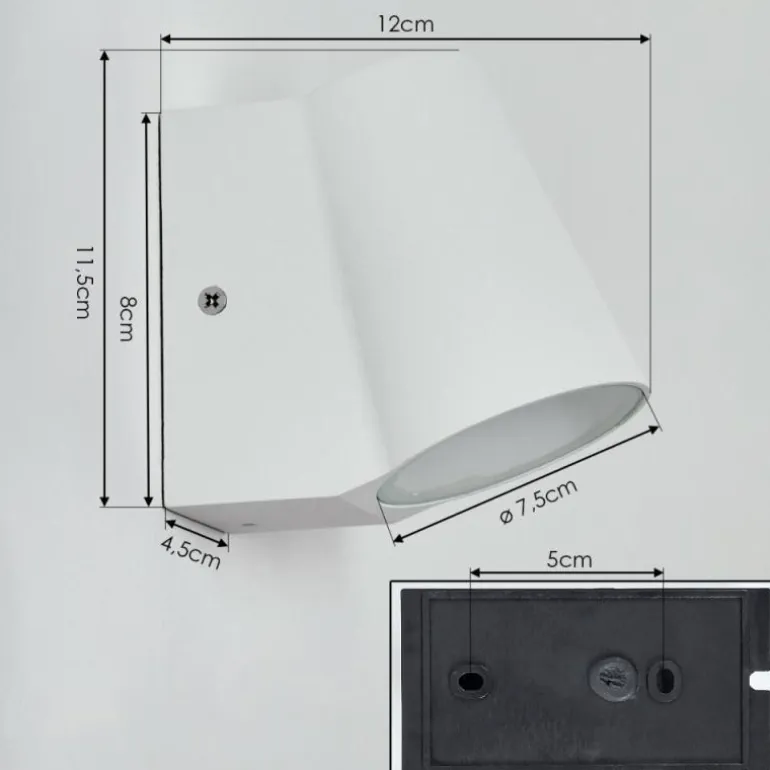 Applique murale d'extérieur Swisher LED Blanc, 1 lumière