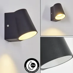 Applique murale d'extérieur Swisher LED Noir, 1 lumière