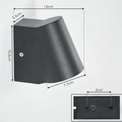Applique murale d'extérieur Swisher LED Noir, 1 lumière