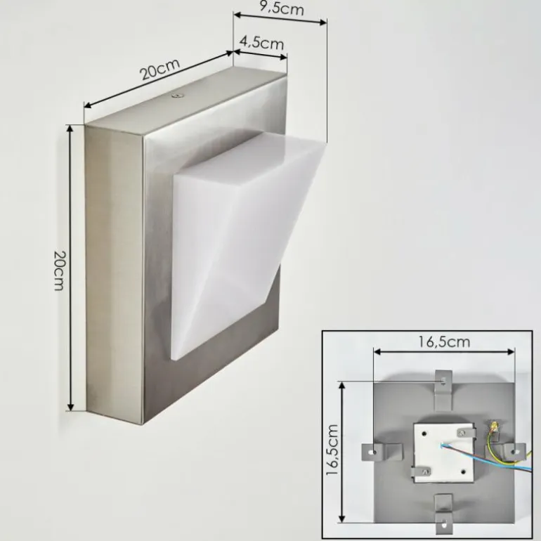 Applique murale d'extérieur Stearns LED Nickel mat, 1 lumière