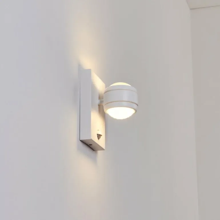 Applique murale d'extérieur Borlo LED Blanc, 2 lumières, Détecteur de mouvement