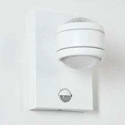 Applique murale d'extérieur Borlo LED Blanc, 2 lumières, Détecteur de mouvement