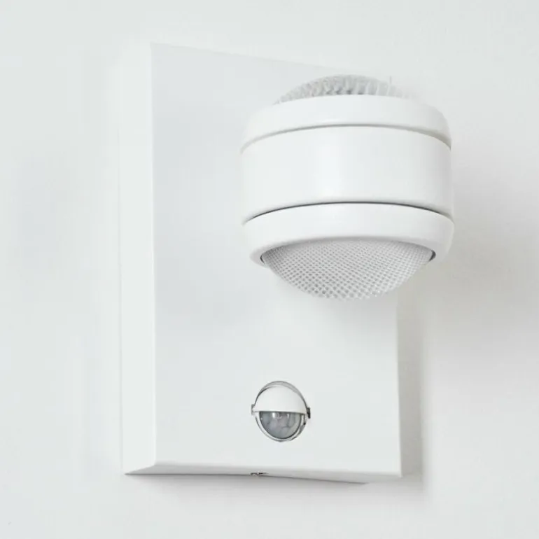 Applique murale d'extérieur Borlo LED Blanc, 2 lumières, Détecteur de mouvement